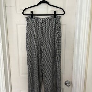 Abercrombie & Fitch Black and White Linen Pants